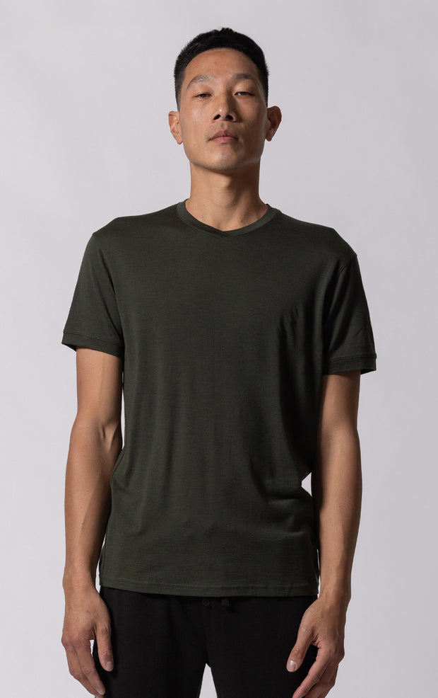 180GSM MERINO V TEE