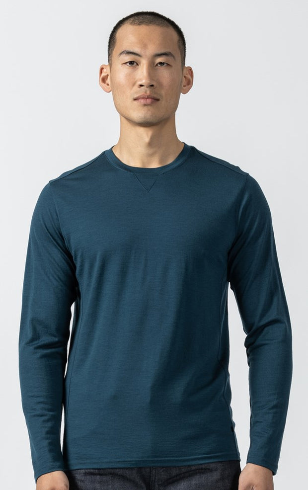 180GSM SINGLE JERSEY MERINO LS CREW