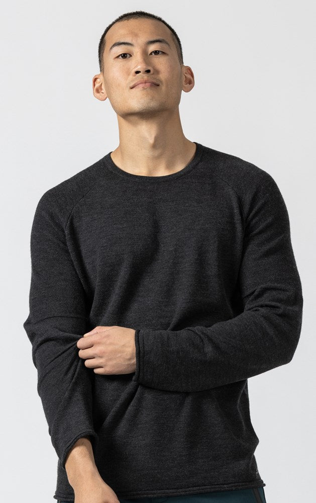 14 GAUGE MERINO LONG SLEEVE CREW - CLEARANCE