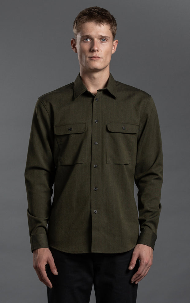 WOOL COTTON WORK SHIRT - CLEARANCE - Alchemy Equipment NZ