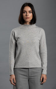 12GG BRUSHED MERINO FUNNEL NECK PULLOVER