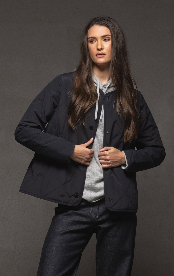 QUILTED PRIMALOFT CROPPED JACKET