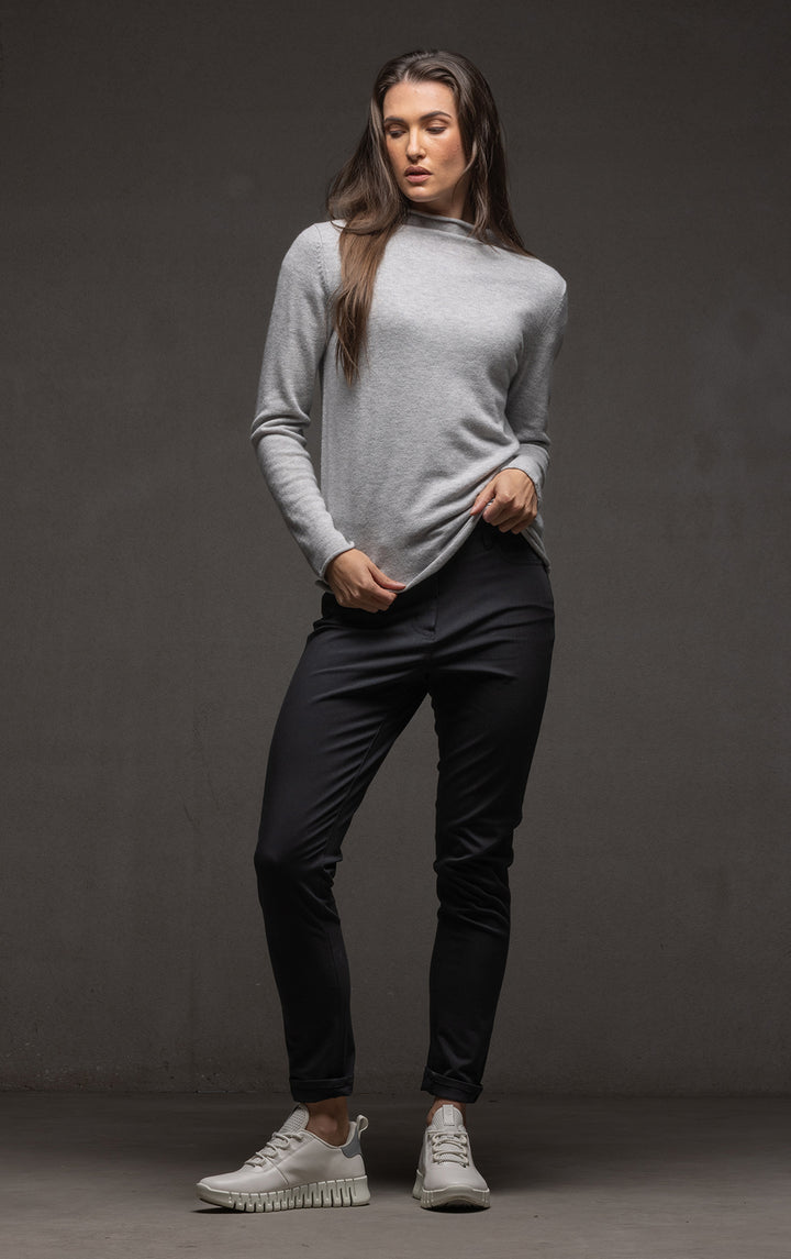 12GG BRUSHED MERINO FUNNEL NECK PULLOVER
