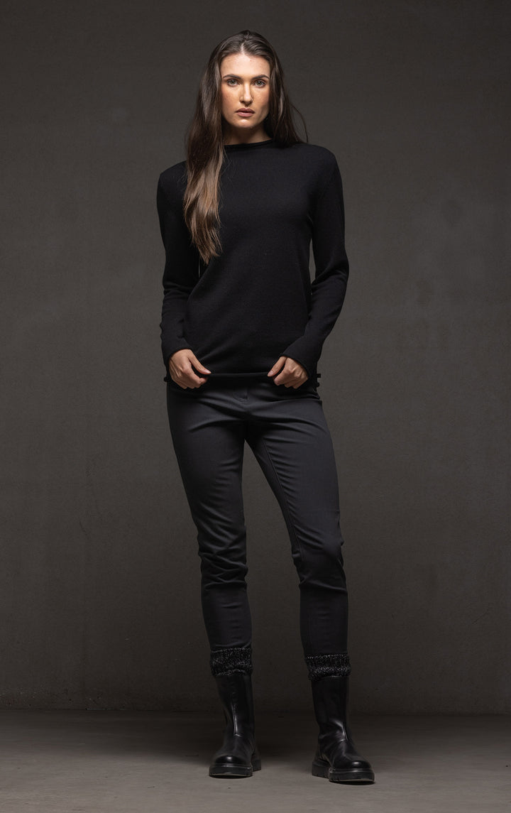 12GG BRUSHED MERINO FUNNEL NECK PULLOVER