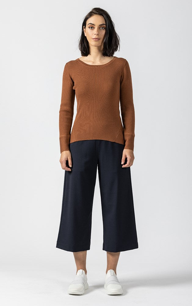MERINO RIBBED PULLOVER - CLEARANCE