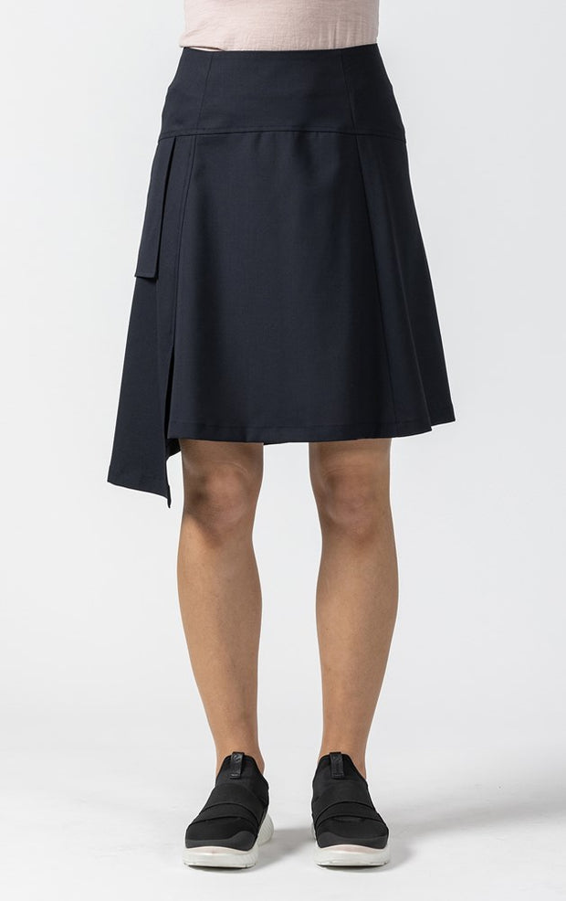 WOOL BLEND ASYMMETRIC SKIRT - CLEARANCE