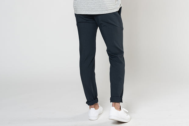 WOOL BLEND SLIM LEG TROUSER