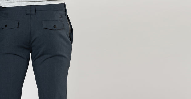 WOOL BLEND SLIM LEG TROUSER