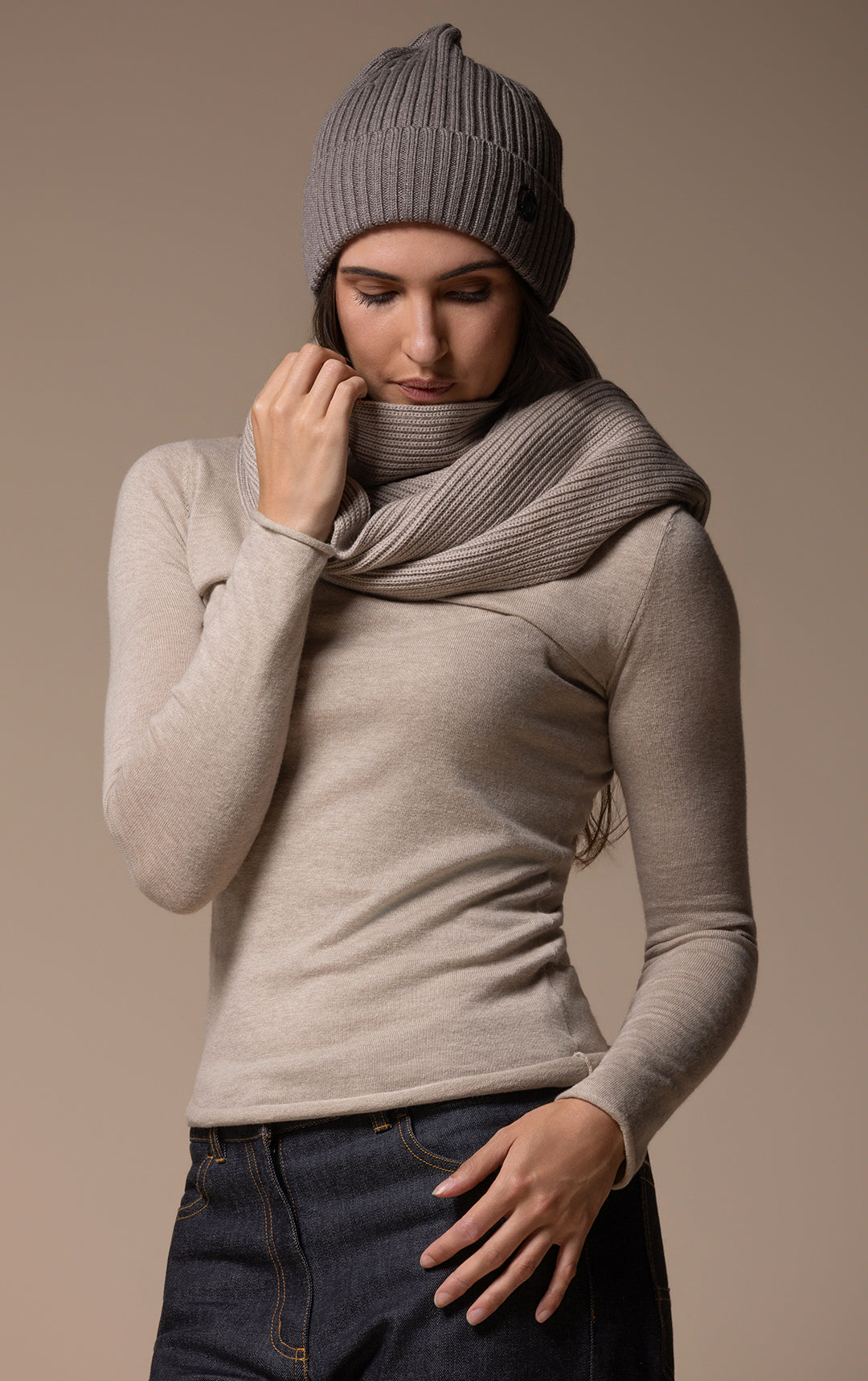MERINO RIB SCARF