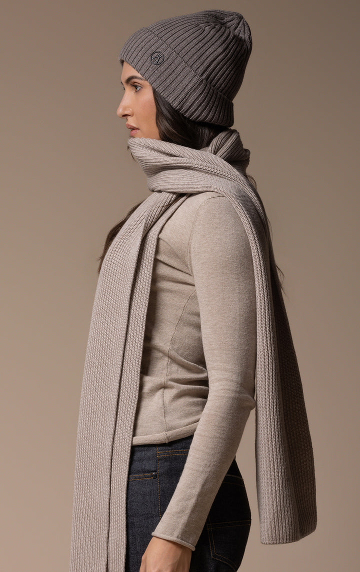 MERINO RIB SCARF