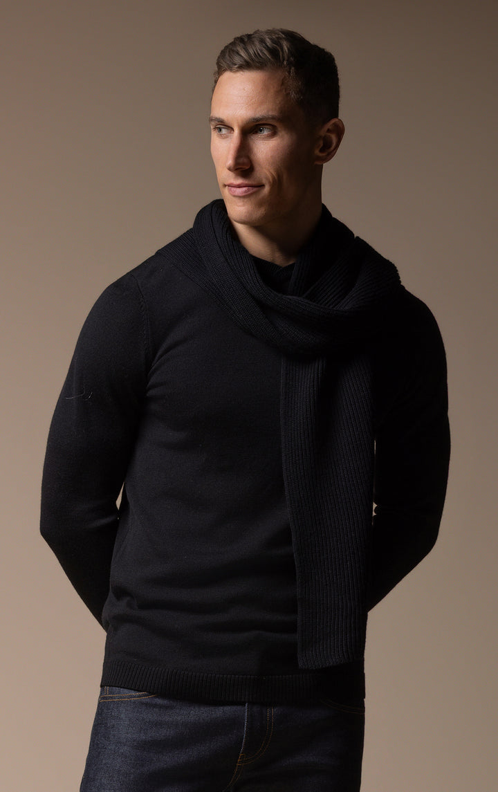 MERINO RIB SCARF