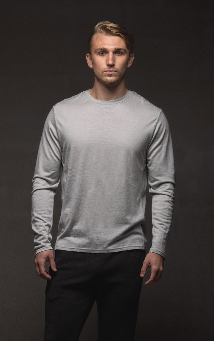 180GSM SINGLE JERSEY MERINO LS CREW