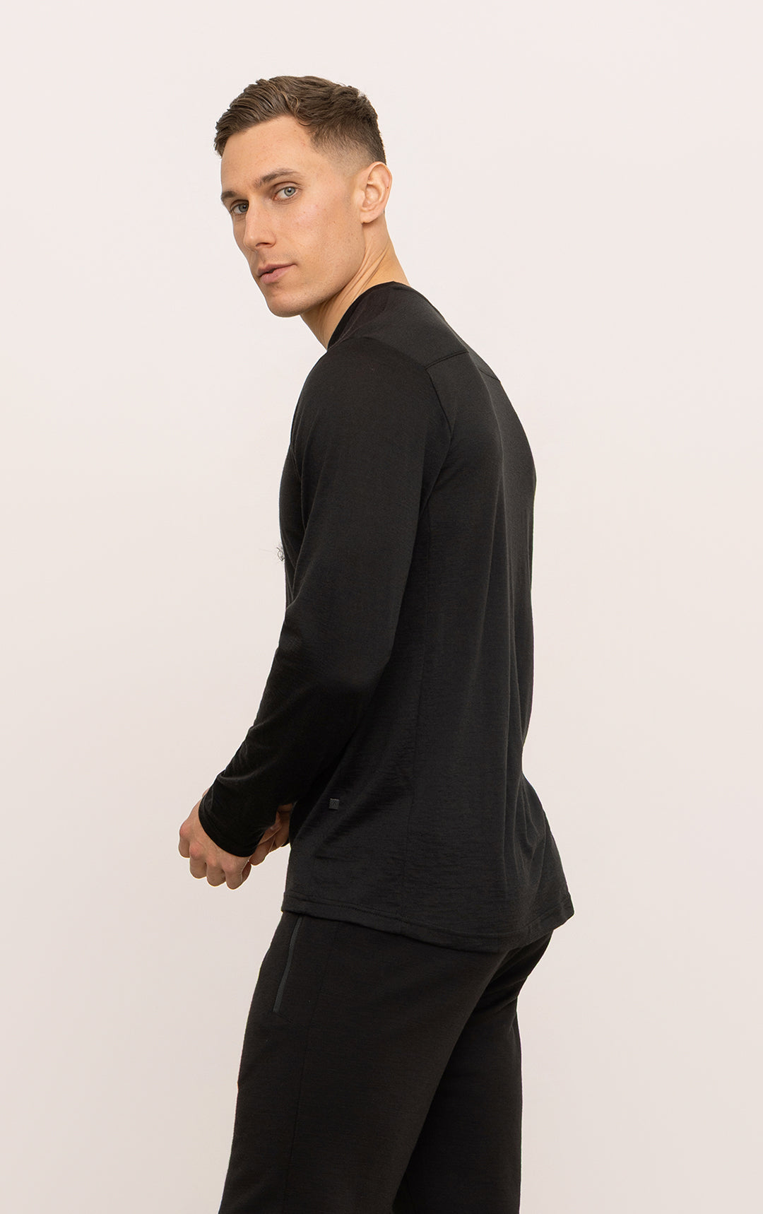 180GSM SINGLE JERSEY MERINO LS CREW
