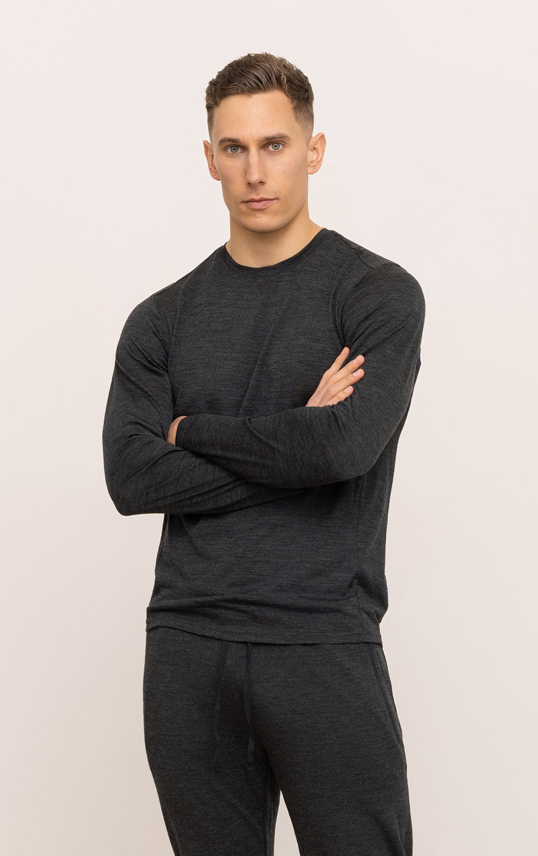 180GSM SINGLE JERSEY MERINO LS CREW