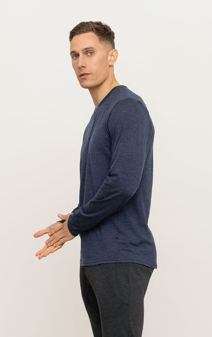 180GSM SINGLE JERSEY MERINO LS CREW