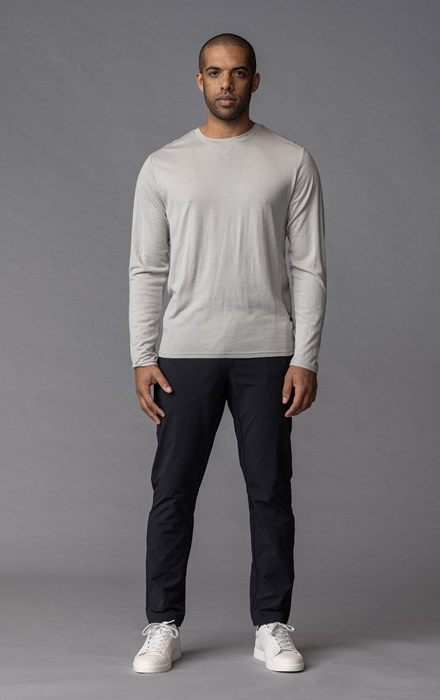 180GSM SINGLE JERSEY MERINO LS CREW - CLEARANCE