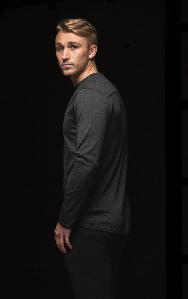 180GSM SINGLE JERSEY MERINO LS CREW