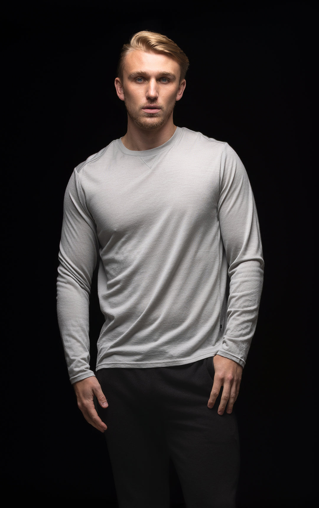 180GSM SINGLE JERSEY MERINO LS CREW