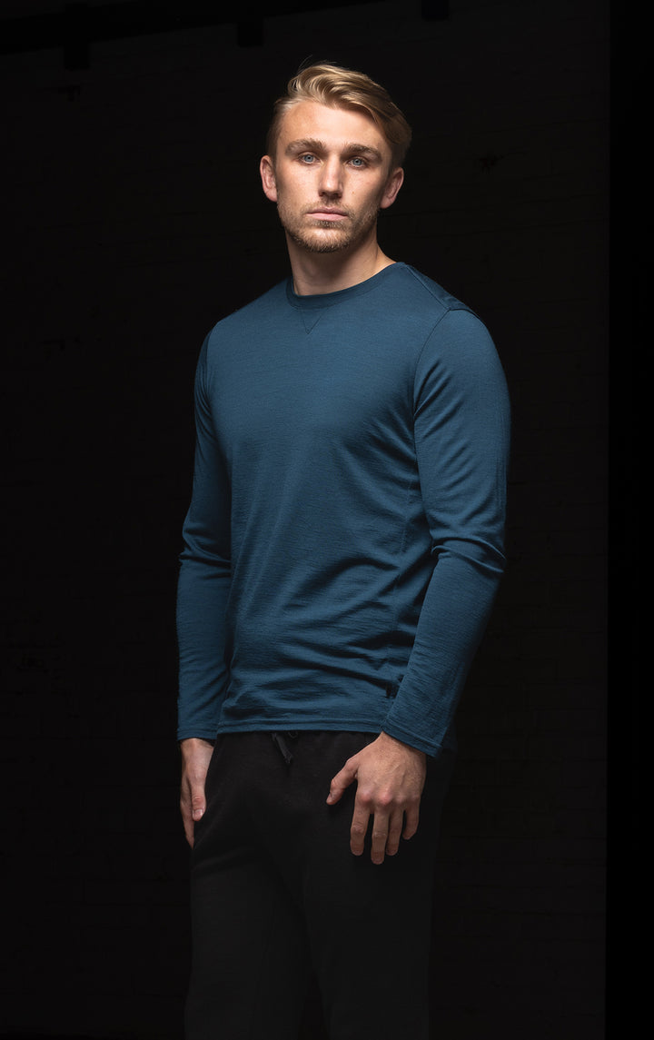 180GSM SINGLE JERSEY MERINO LS CREW