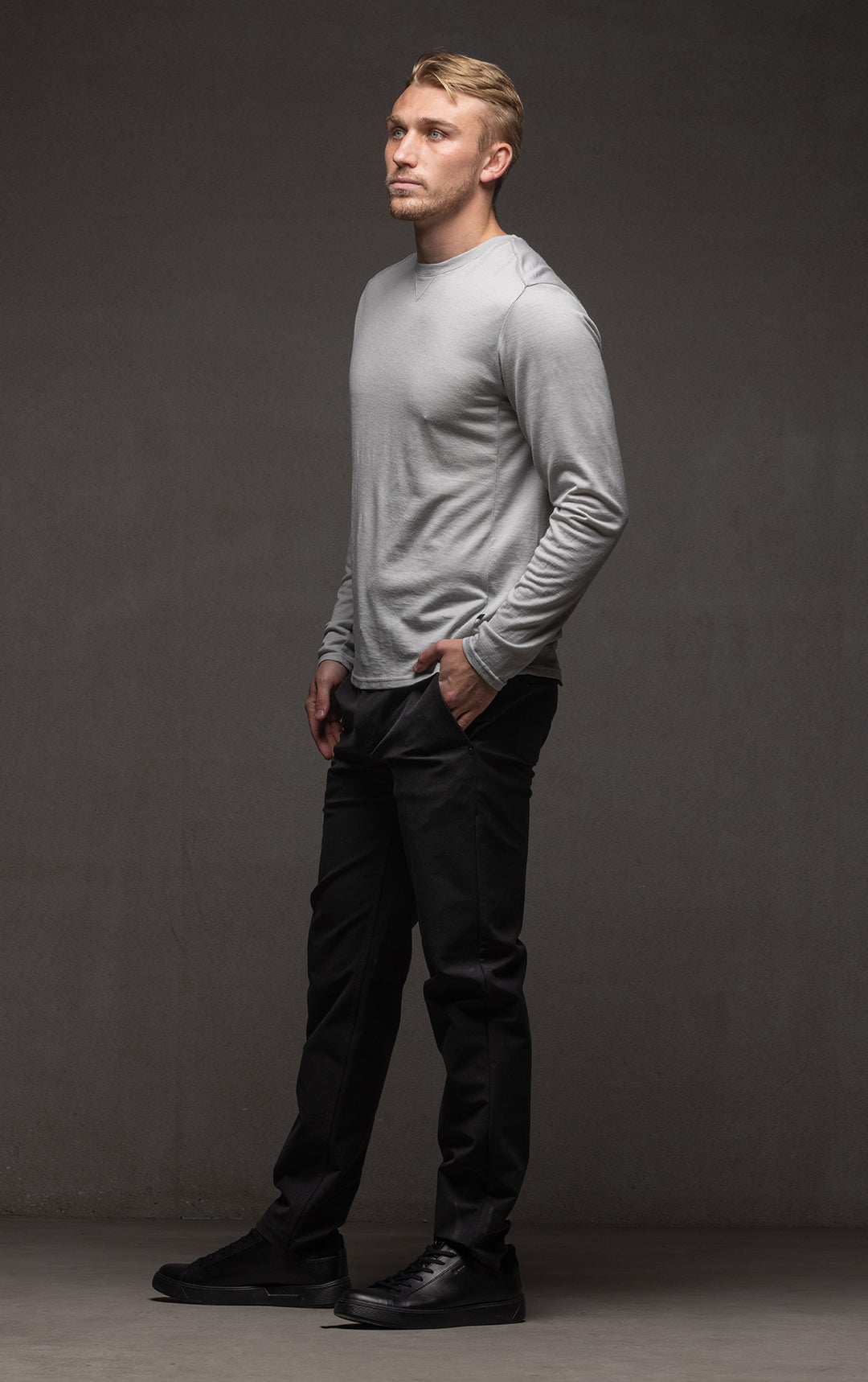 180GSM SINGLE JERSEY MERINO LS CREW