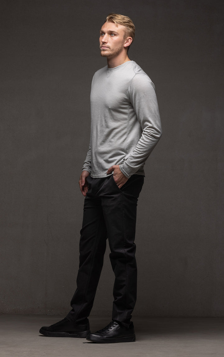 180GSM SINGLE JERSEY MERINO LS CREW