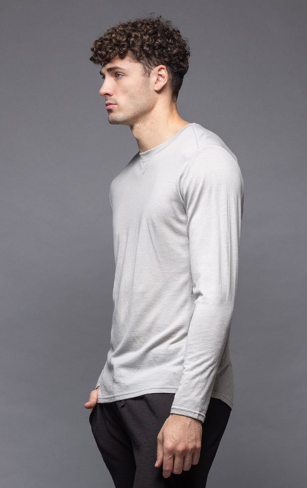 180GSM SINGLE JERSEY MERINO LS CREW