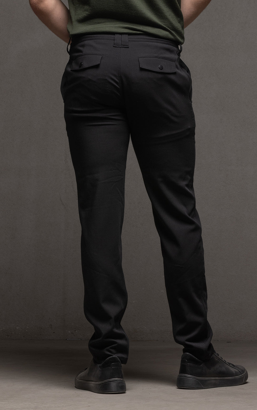 WOOL BLEND SLIM LEG TROUSER