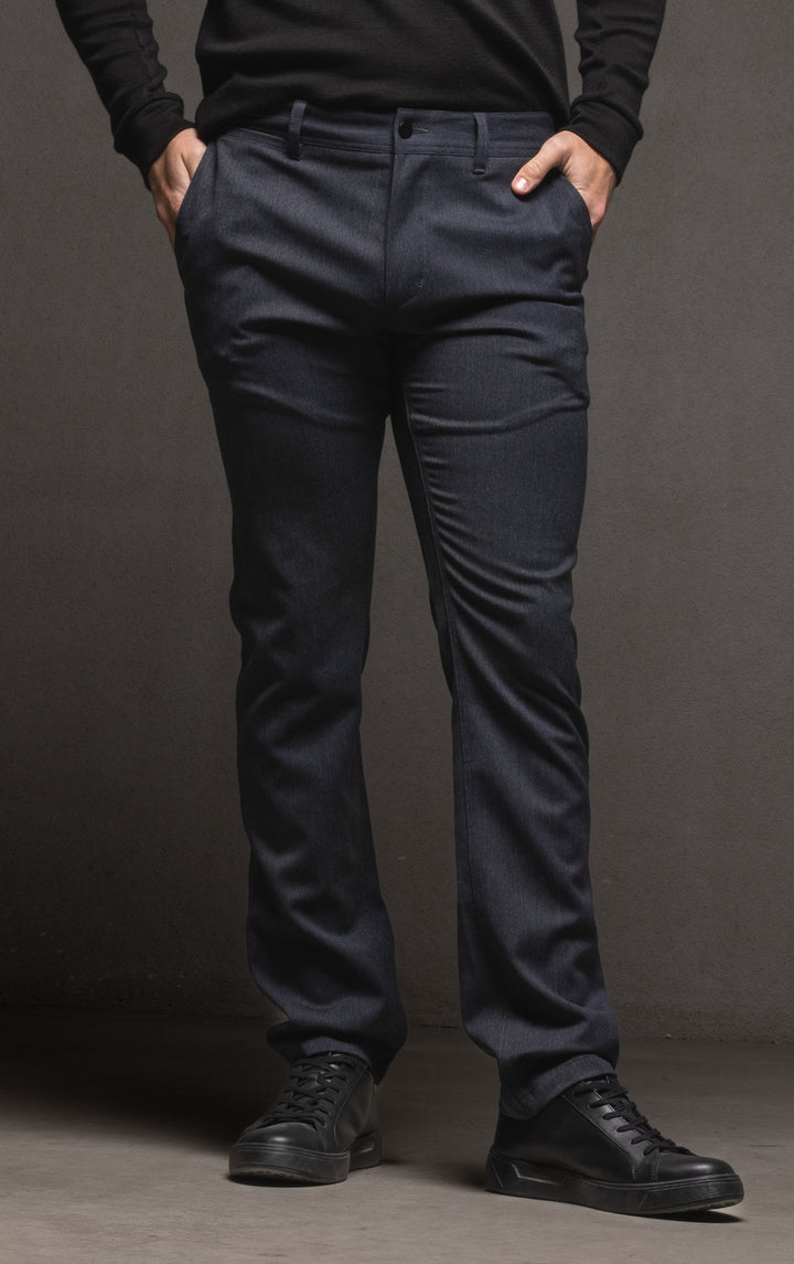 WOOL BLEND SLIM LEG TROUSER