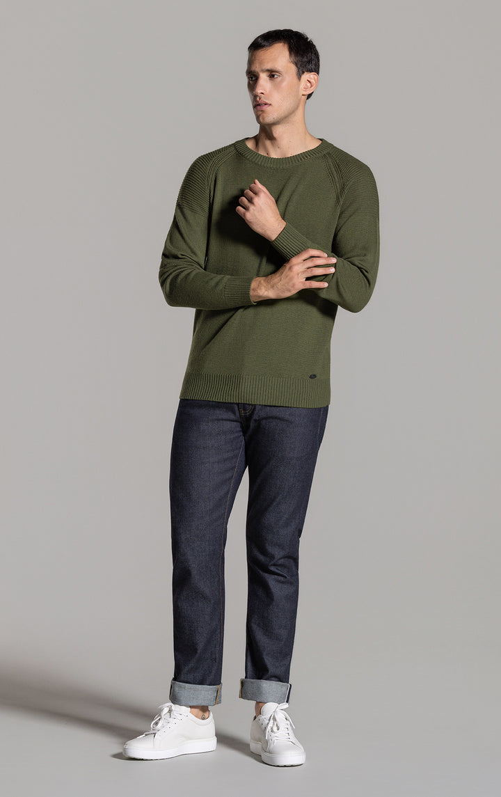 7 GAUGE MERINO CREW - CLEARANCE