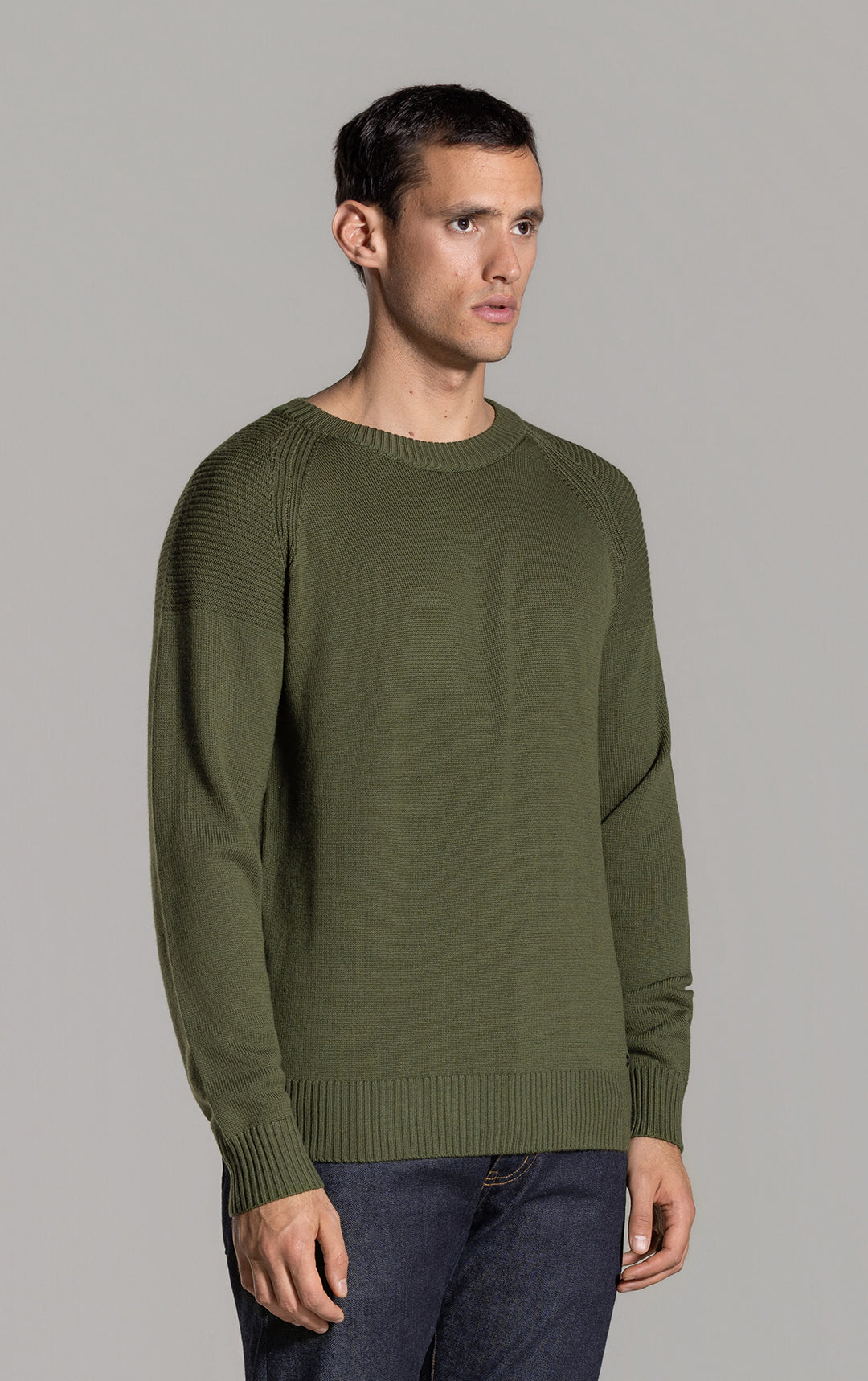 7 GAUGE MERINO CREW - CLEARANCE