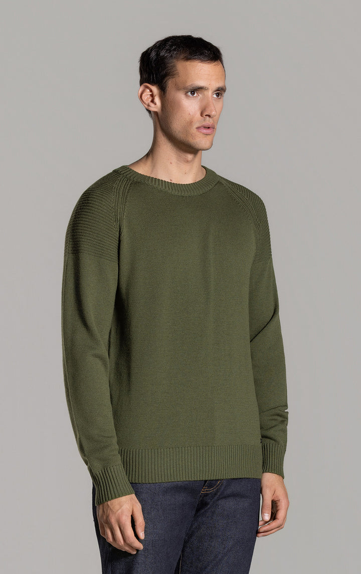7 GAUGE MERINO CREW - CLEARANCE