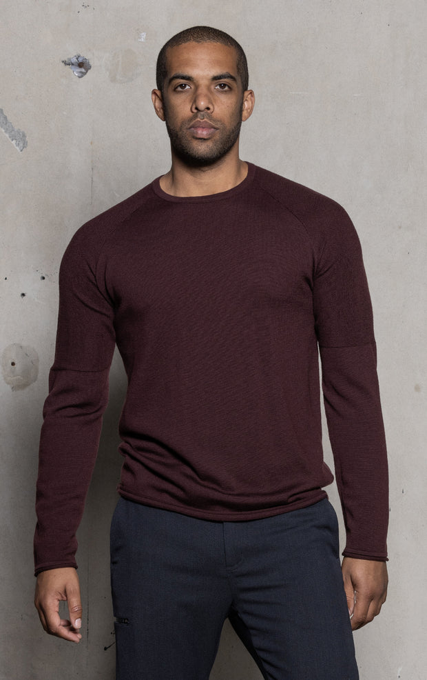 14 GAUGE MERINO LONG SLEEVE CREW  - CLEARANCE