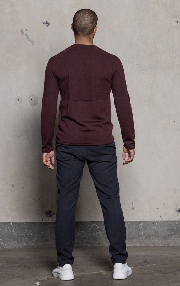 14 GAUGE MERINO LONG SLEEVE CREW  - CLEARANCE