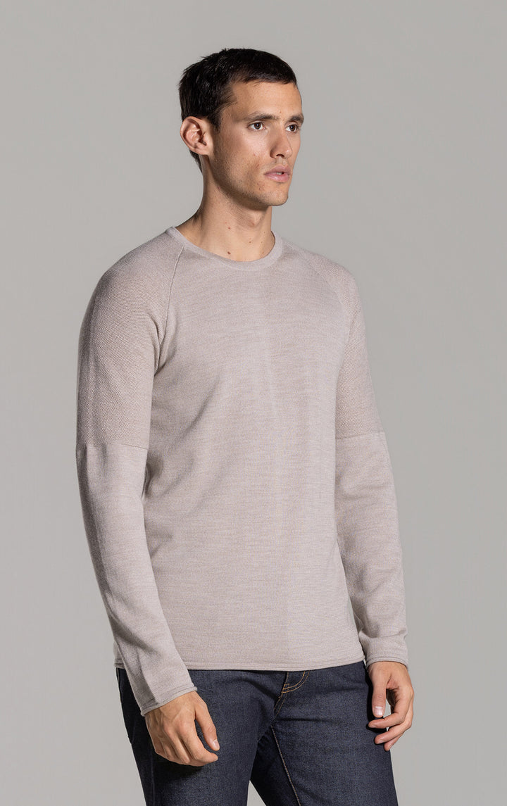 14 GAUGE MERINO LONG SLEEVE CREW - CLEARANCE