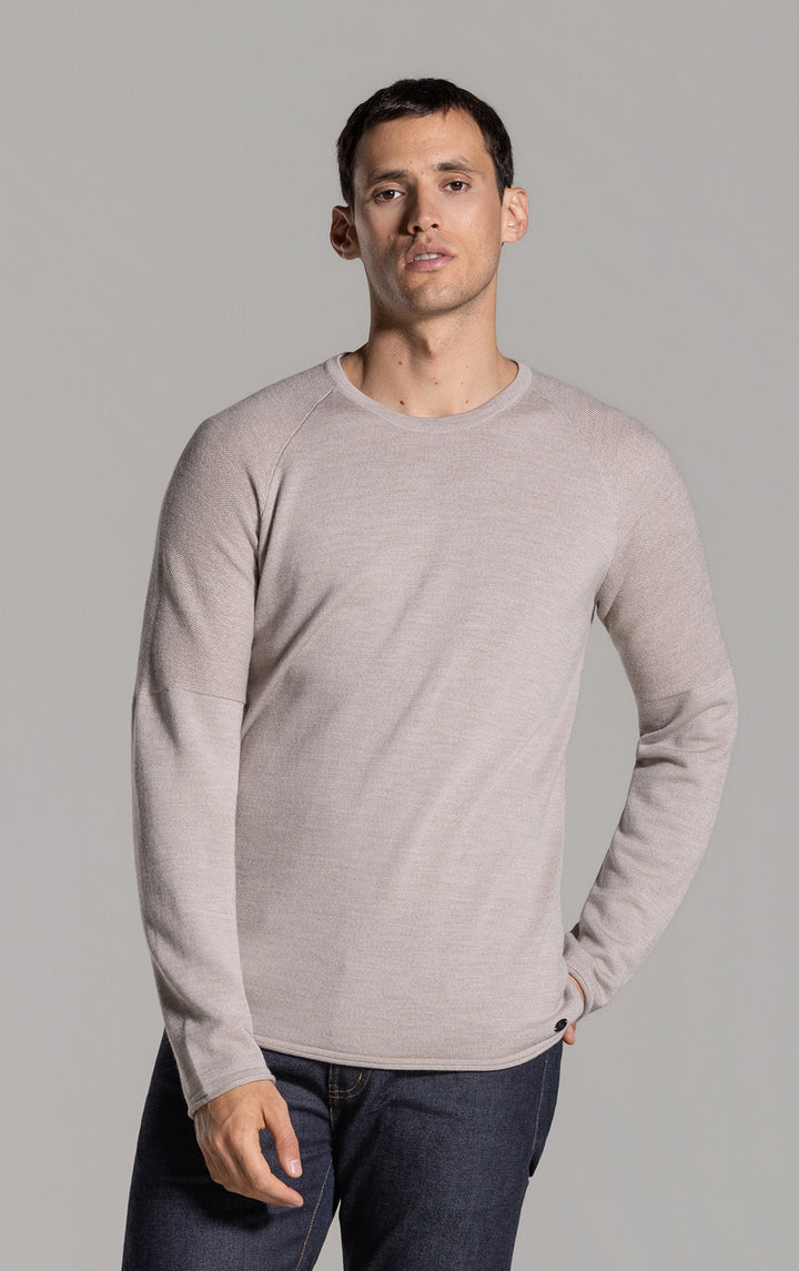 14 GAUGE MERINO LONG SLEEVE CREW - CLEARANCE