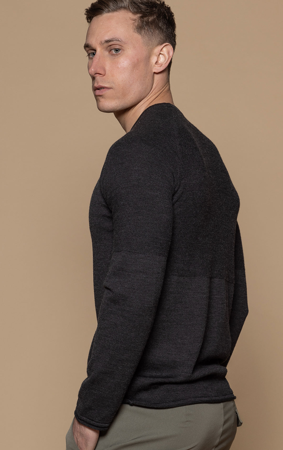 14 GAUGE MERINO LONG SLEEVE CREW - CLEARANCE