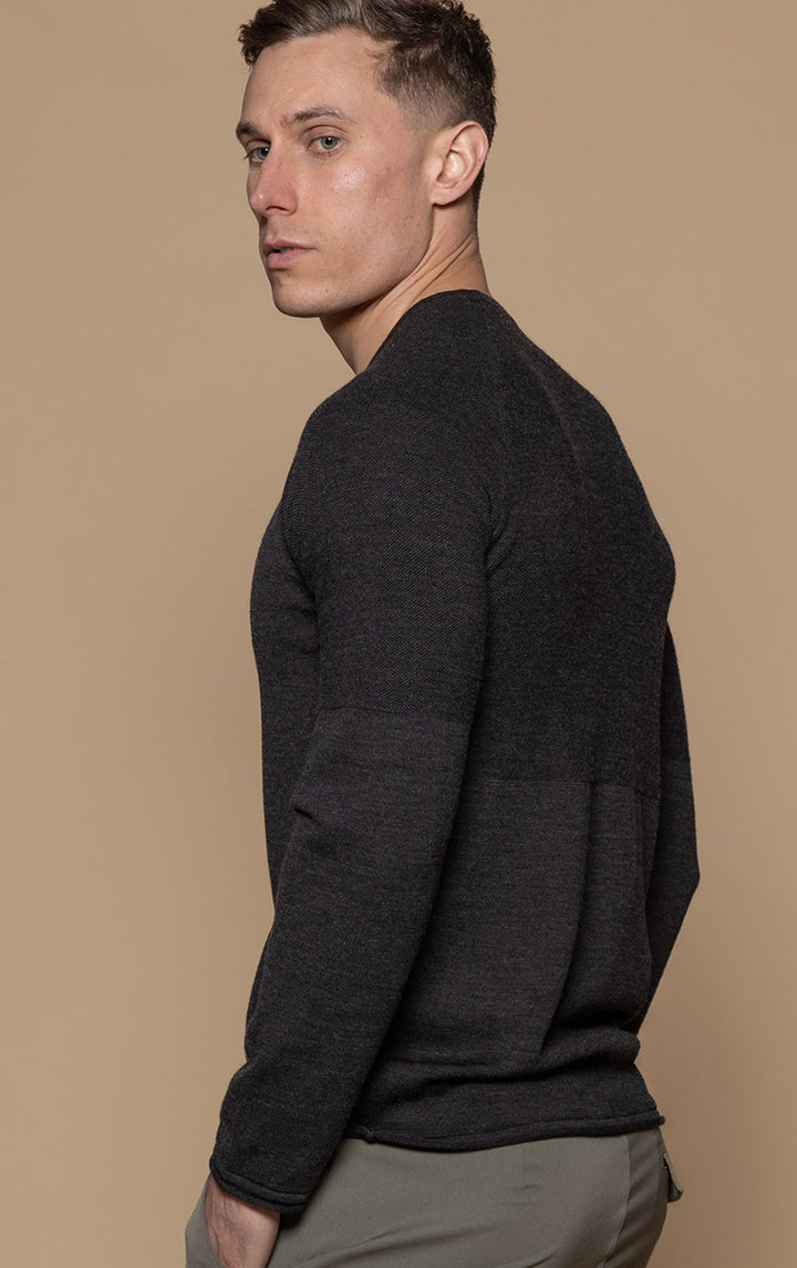 14 GAUGE MERINO LONG SLEEVE CREW - CLEARANCE