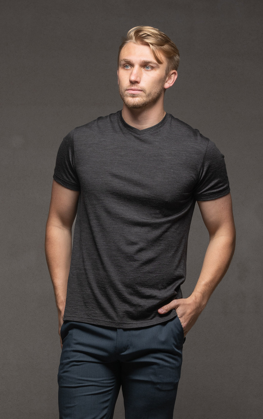 180GSM MERINO V TEE