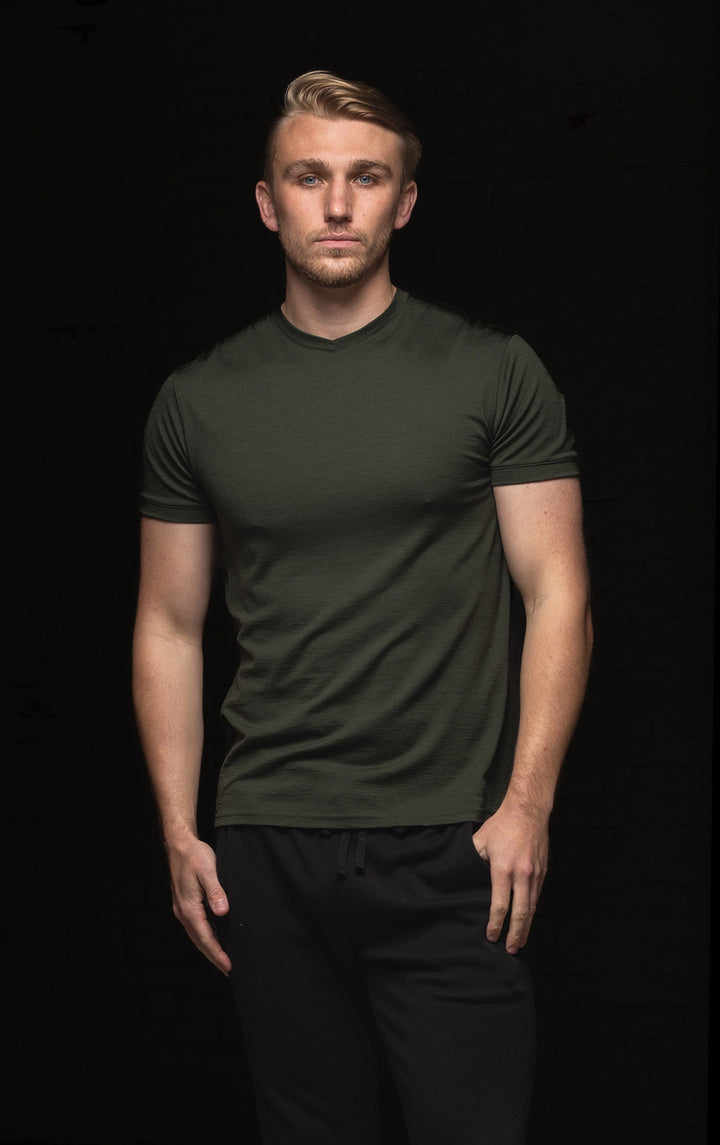180GSM MERINO V TEE