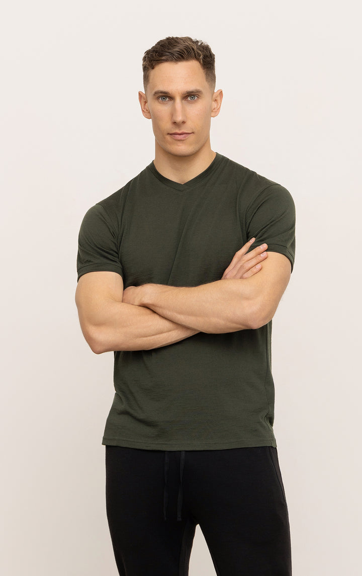180GSM MERINO V TEE