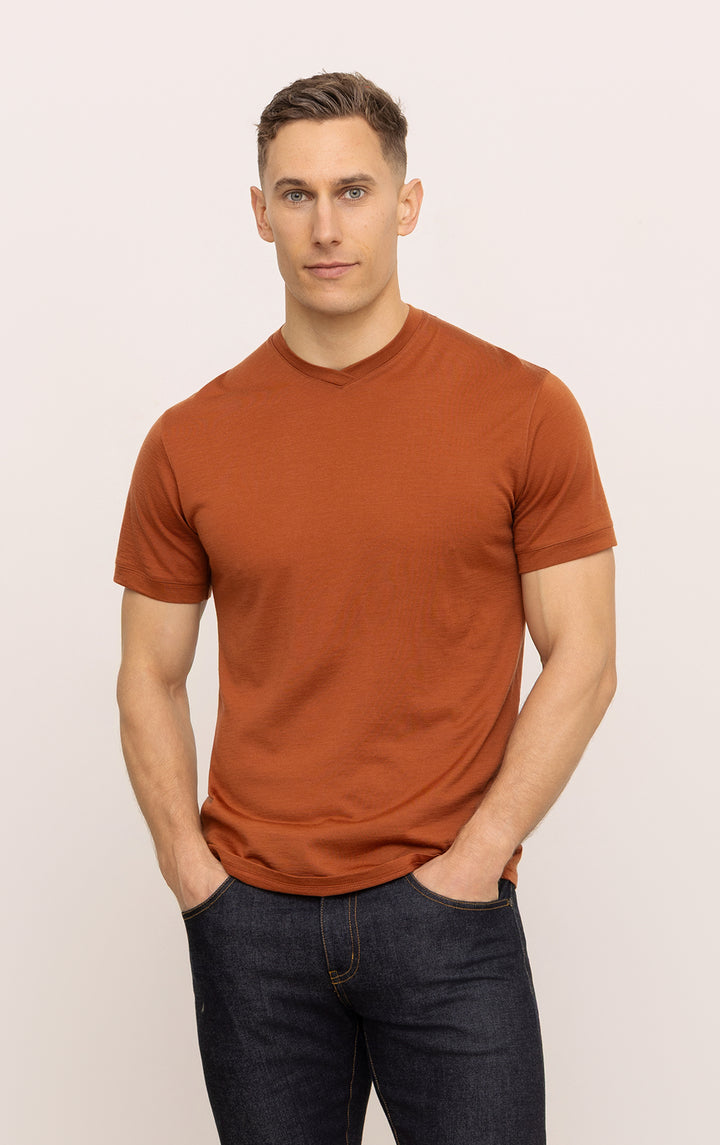 180GSM MERINO V TEE