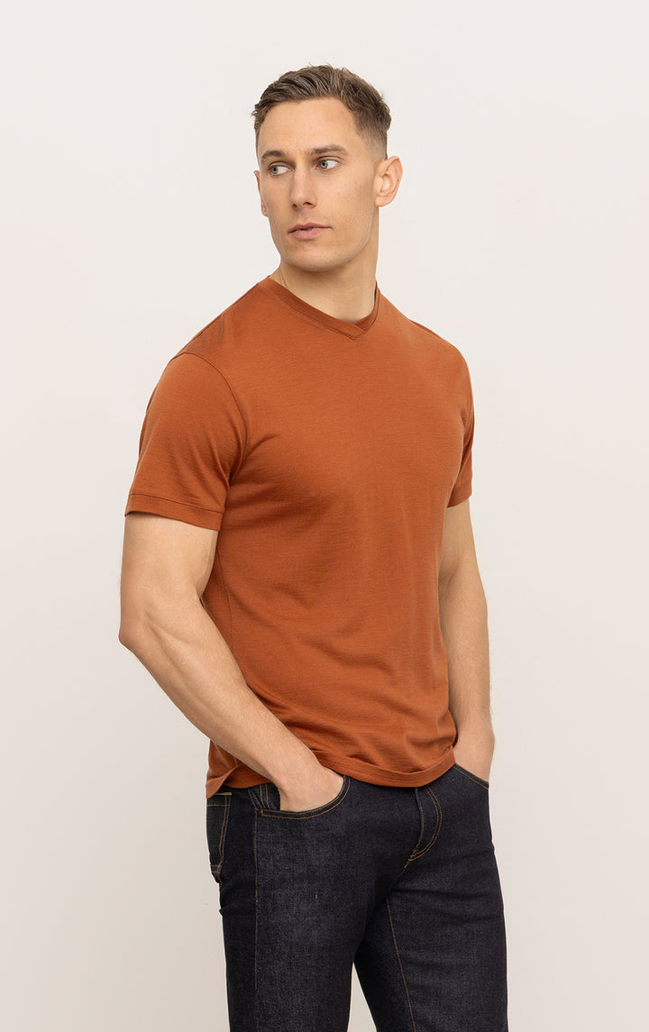 180GSM MERINO V TEE