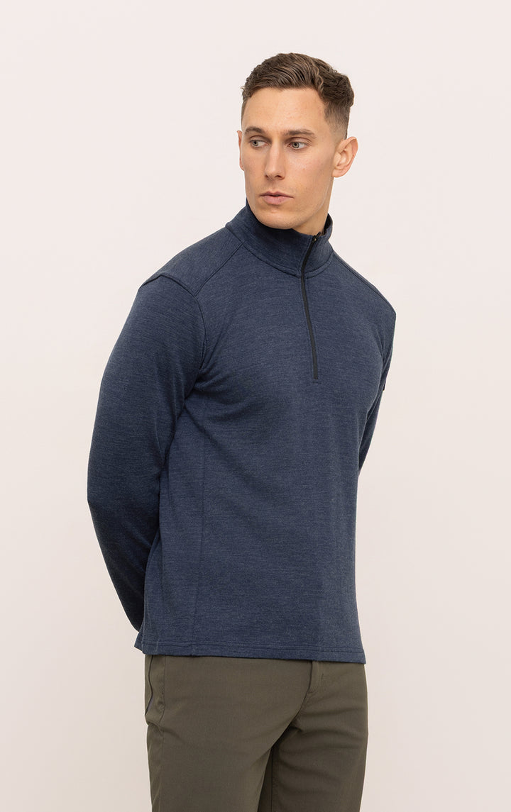 320GSM MERINO 1/4 ZIP