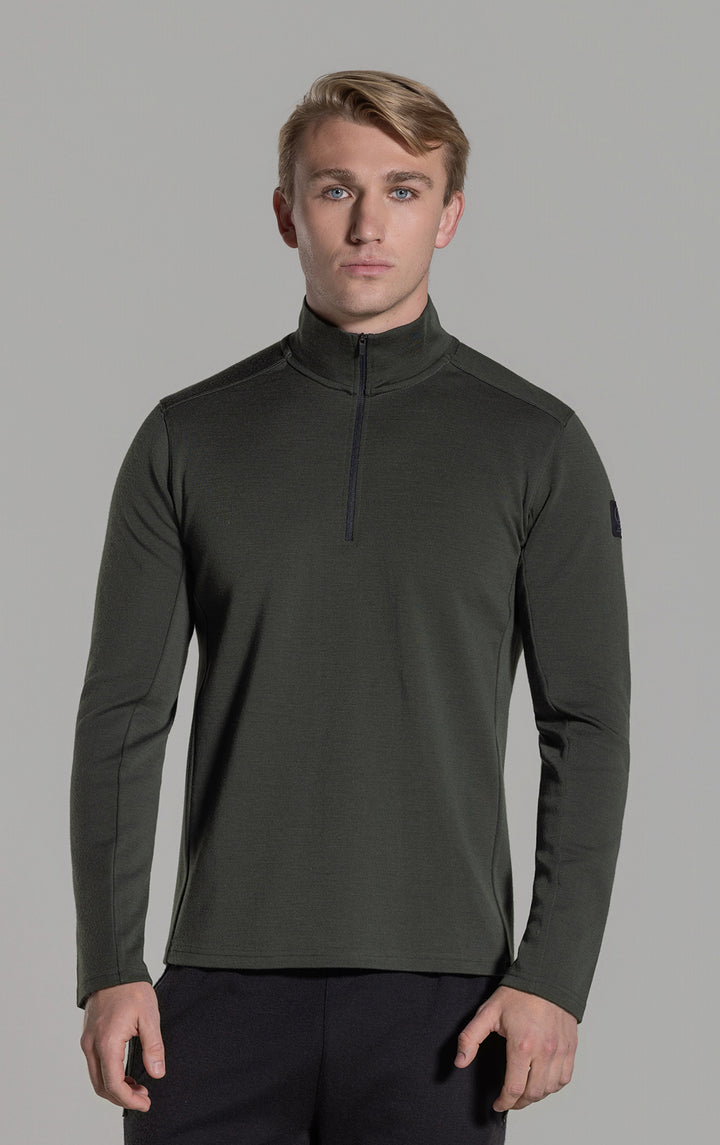 320GSM MERINO 1/4 ZIP