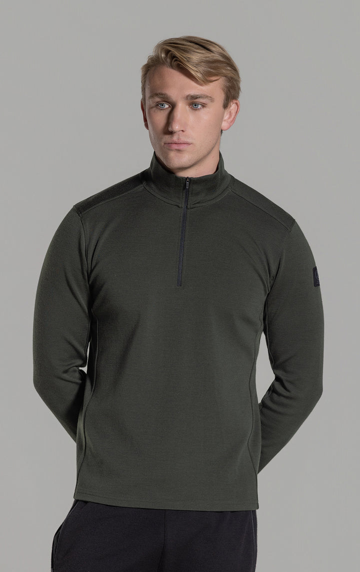 320GSM MERINO 1/4 ZIP