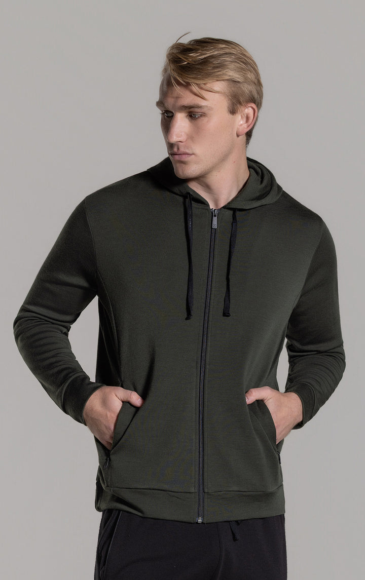 320GSM MERINO ZIPPED HOODY