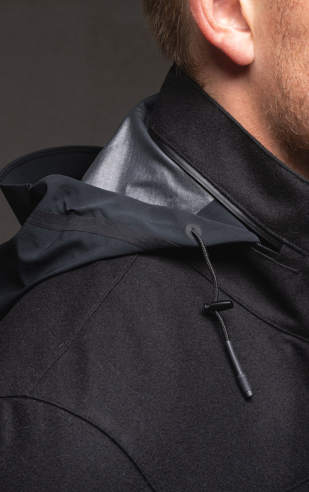 LAMINATED WOOL JACKET