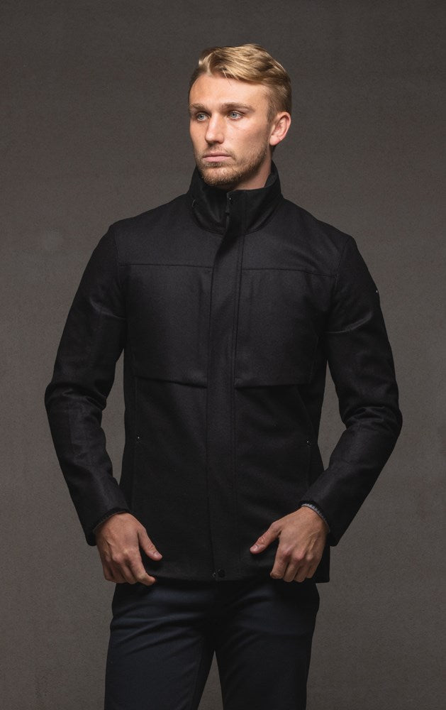 LAMINATED WOOL JACKET