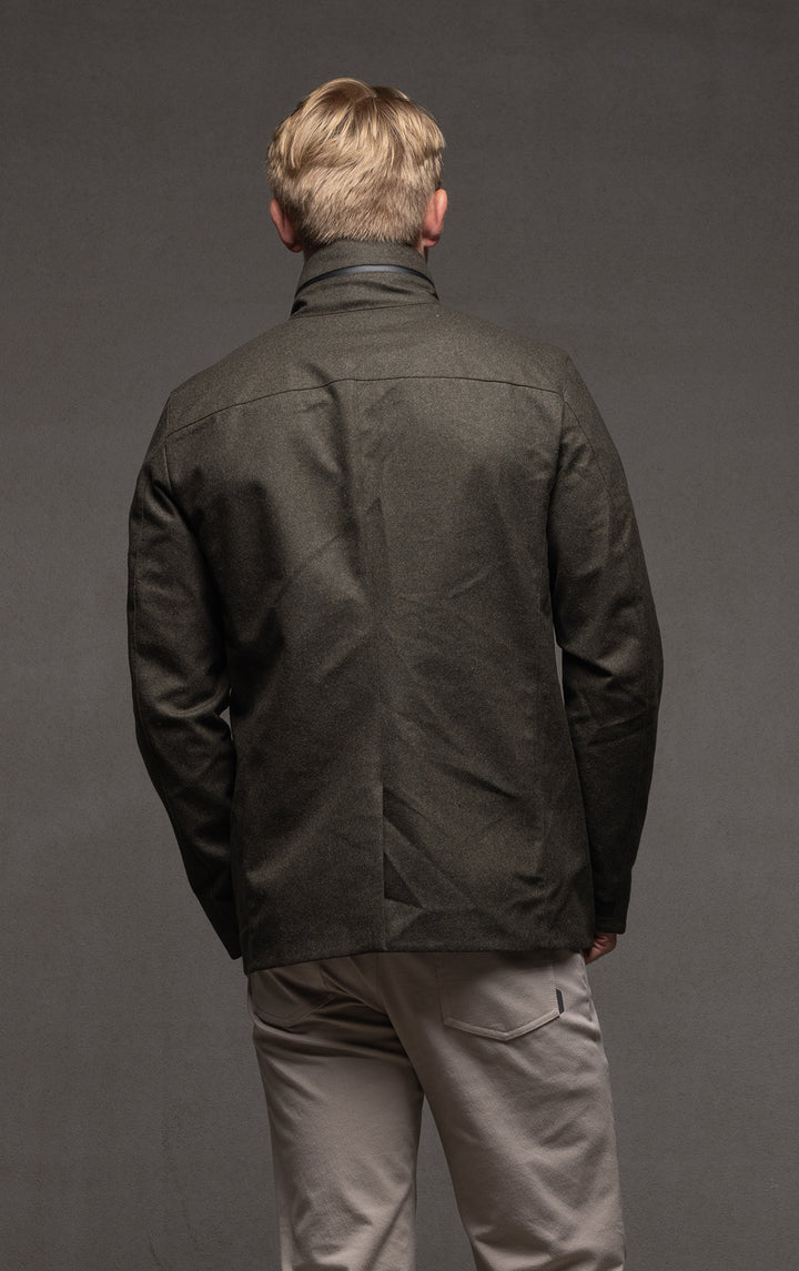 LAMINATED WOOL JACKET