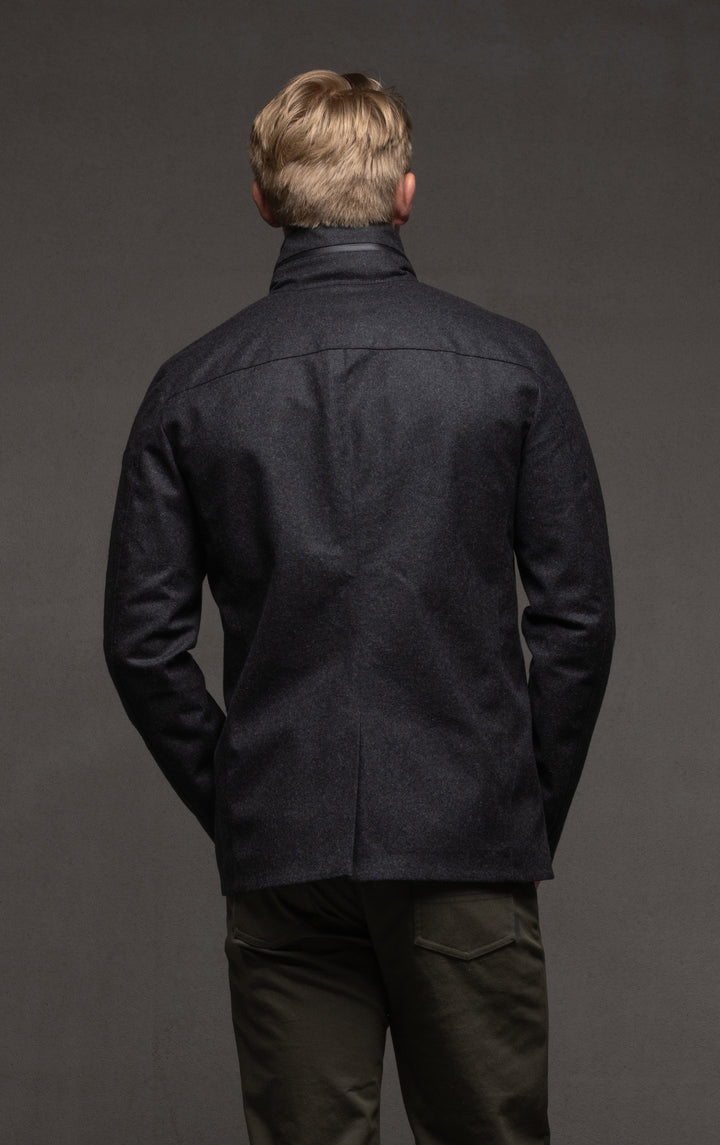 LAMINATED WOOL JACKET